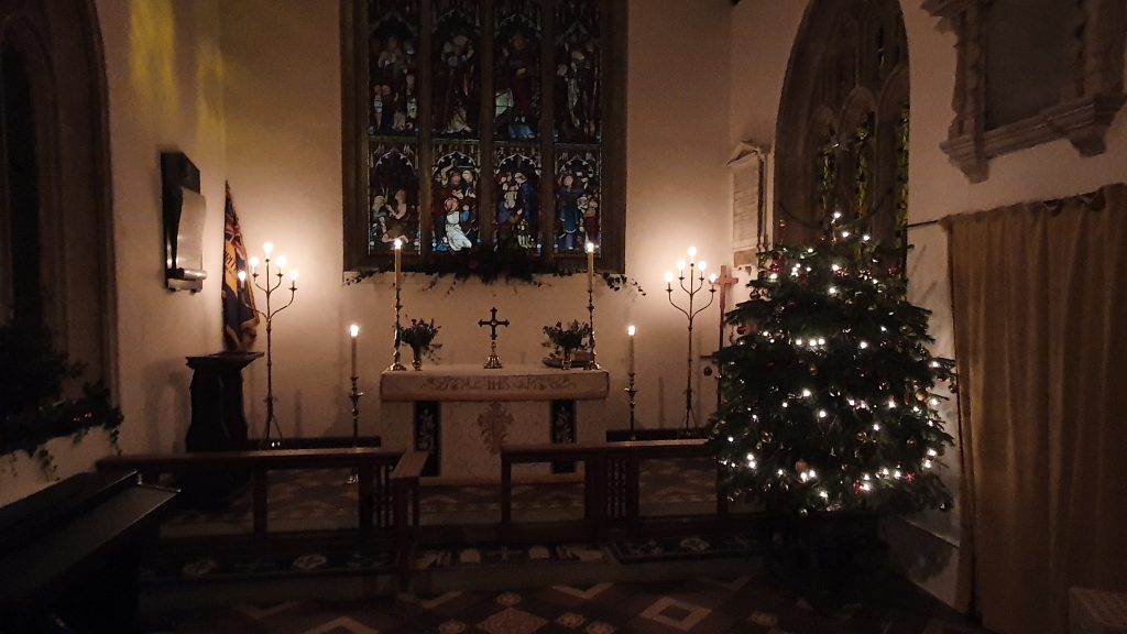 Chancel by candlelight